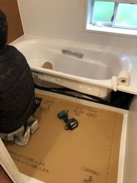 浴室改修工事施工中